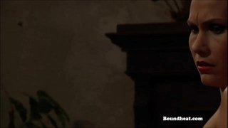 Topless mīļākās veikt pagriezienus sitieniem un vergu mācību