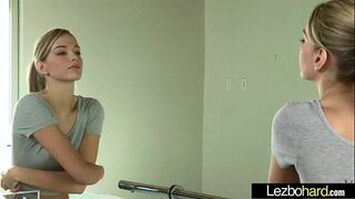 Lesbo Sex Action With Cute Horny Teen Lez Girls (Riley Reid &amp;amp; Kenna James) video-18