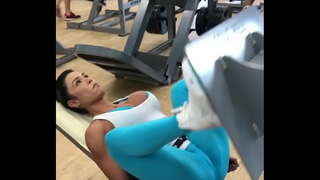 Gracy uit te werk in die gym