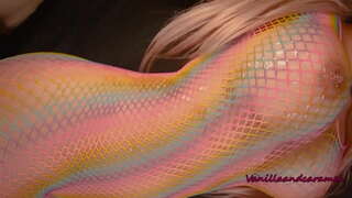 ʰ�슴 금발을 걸 수음을 해 그녀의 긴 롤리팝